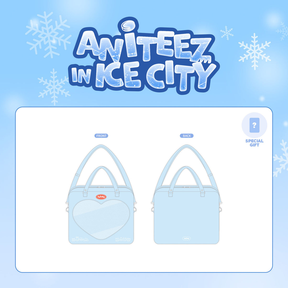 Illustration of ITA Pastel Blue Bag w/ Heart Design