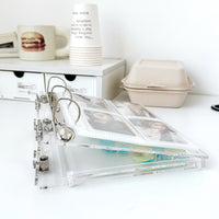 Bottom view of binder showing its large width