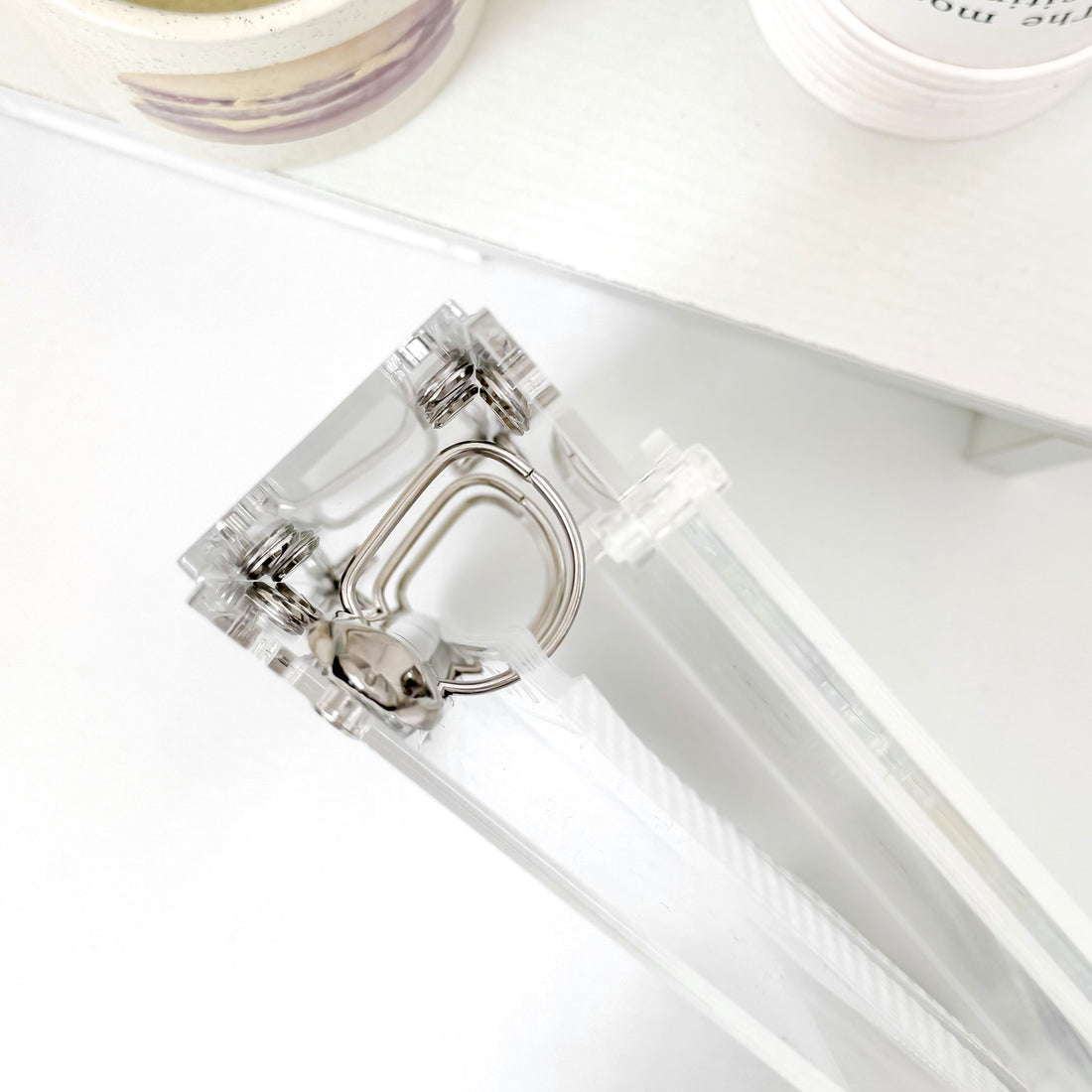 Large silver hinges of binder