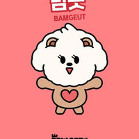 Red Illustration of character Bamgeut’s as a sheep