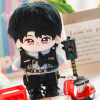 Front view of Changbin plushie inspired by Stray Kids’ Rockstar-era look