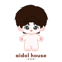 Digital illustration of the Stray Kids Han Plushie without clothing, showing plush details and structure.