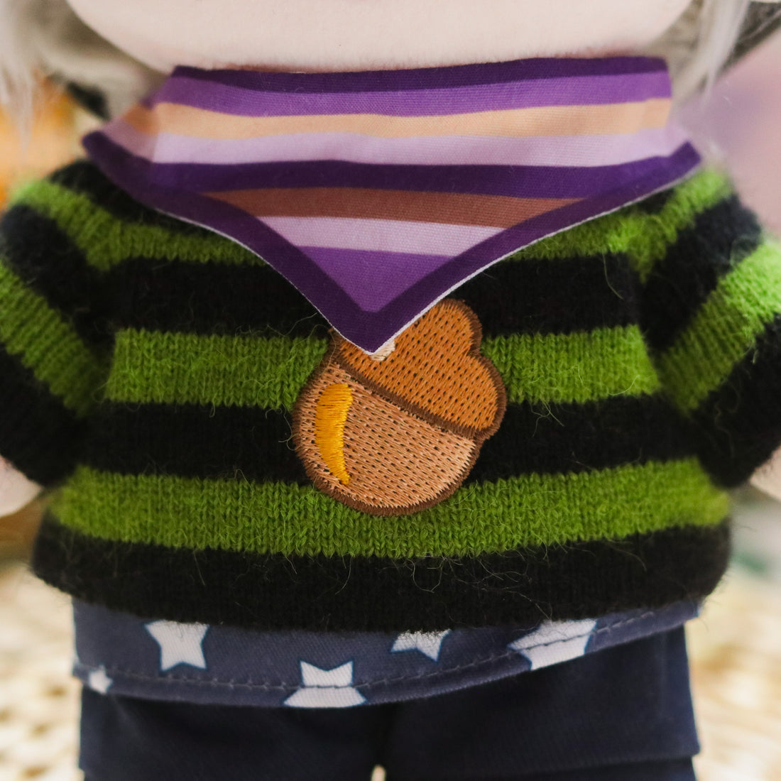 Plushie Accessories - Leather Beret + Scarf Set