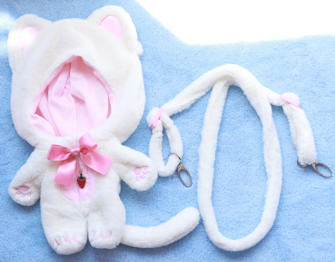 Plushie Clothing - Strawberry Cat Onesie