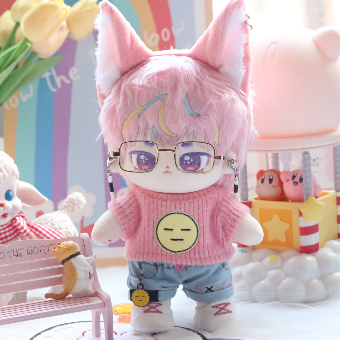 Plushie Accessories - Fox Ear Headband + Glasses Set