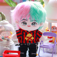Gaon plushie front view with clothes and props