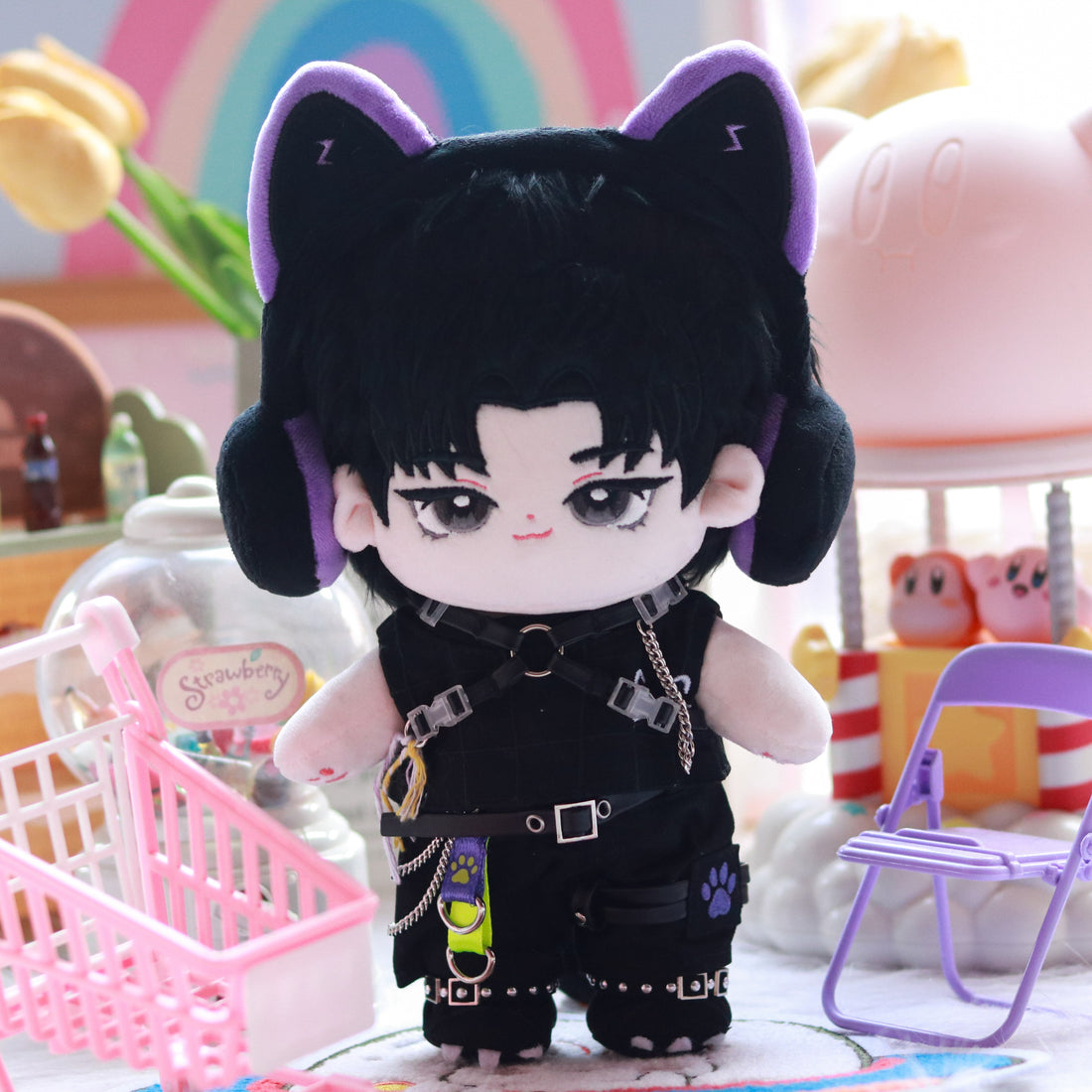 Plushie Accessories - Black Cat Ear Headphones
