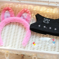 Plushie Accessories - Bunny Ear Headband + Vest + Glasses Set