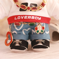 Close up of loverboy tee outfit