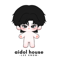 Illustration of Lee Know plushie without clothes