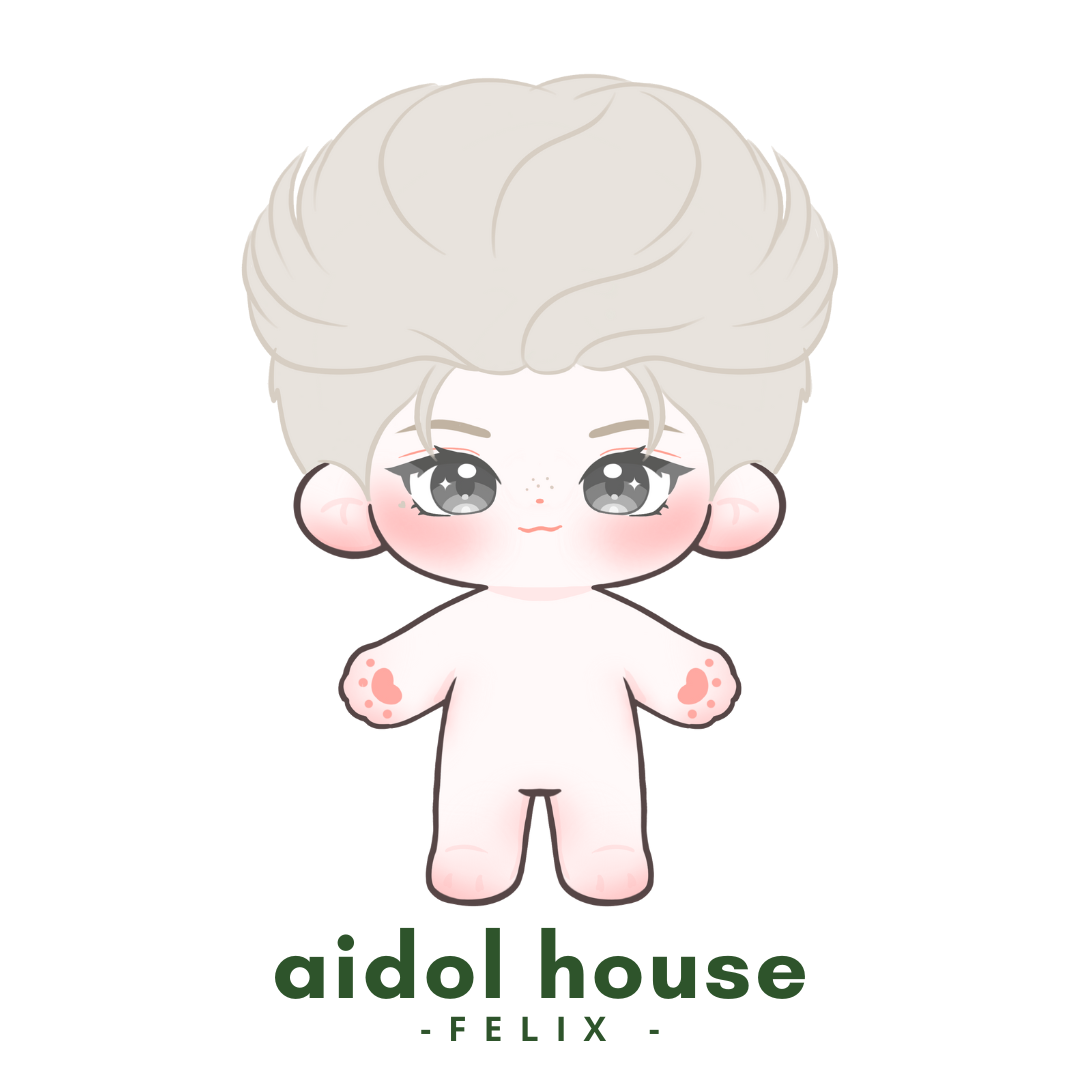 Illustration of Hyunjin plushie without clothes