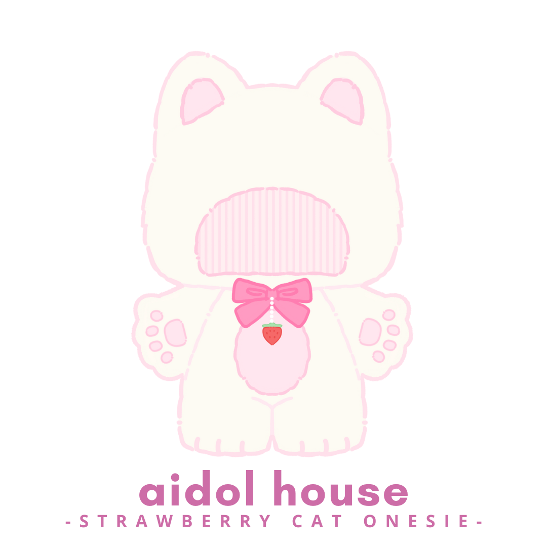 Plushie Clothing - Strawberry Cat Onesie
