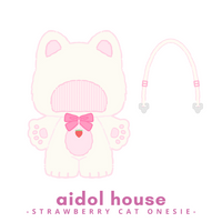 Plushie Clothing - Strawberry Cat Onesie