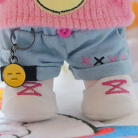 Close-up of Yeonjun plushie shoes detail