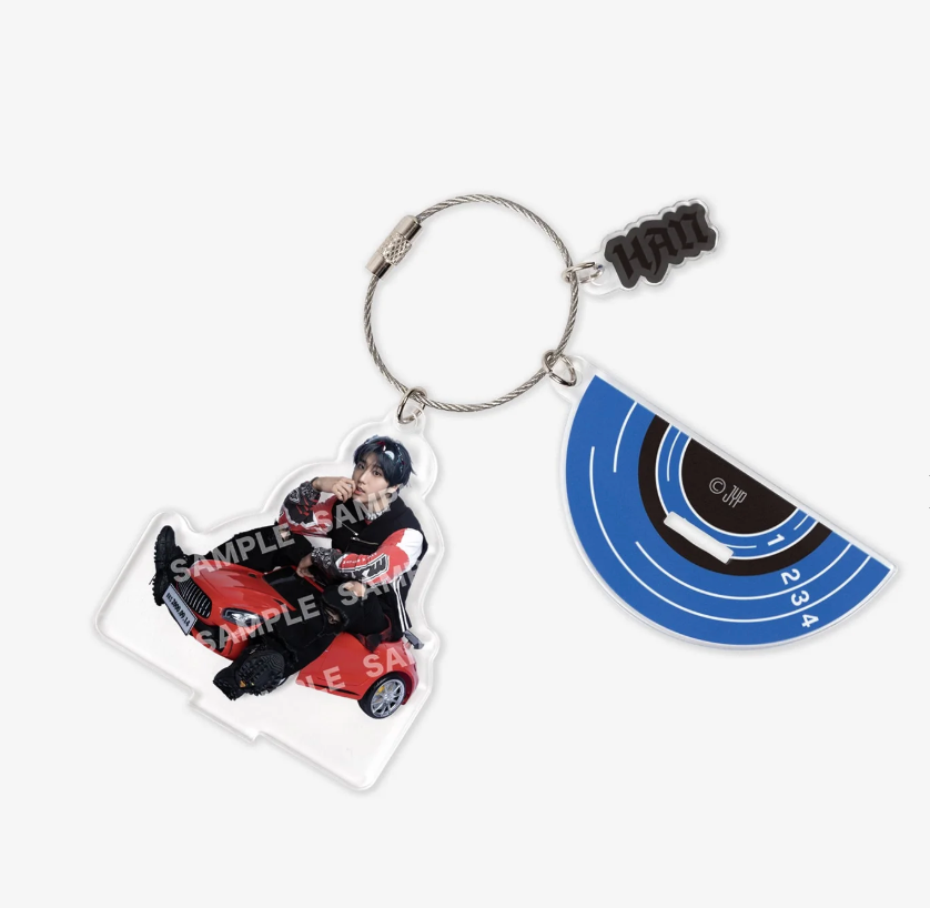 Key Holder with pic of Han sitting on a car and his name.