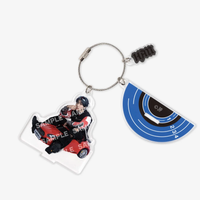 Key Holder with pic of Han sitting on a car and his name.