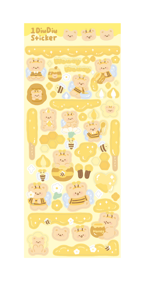 Bees and Teddies Sticker Sheet