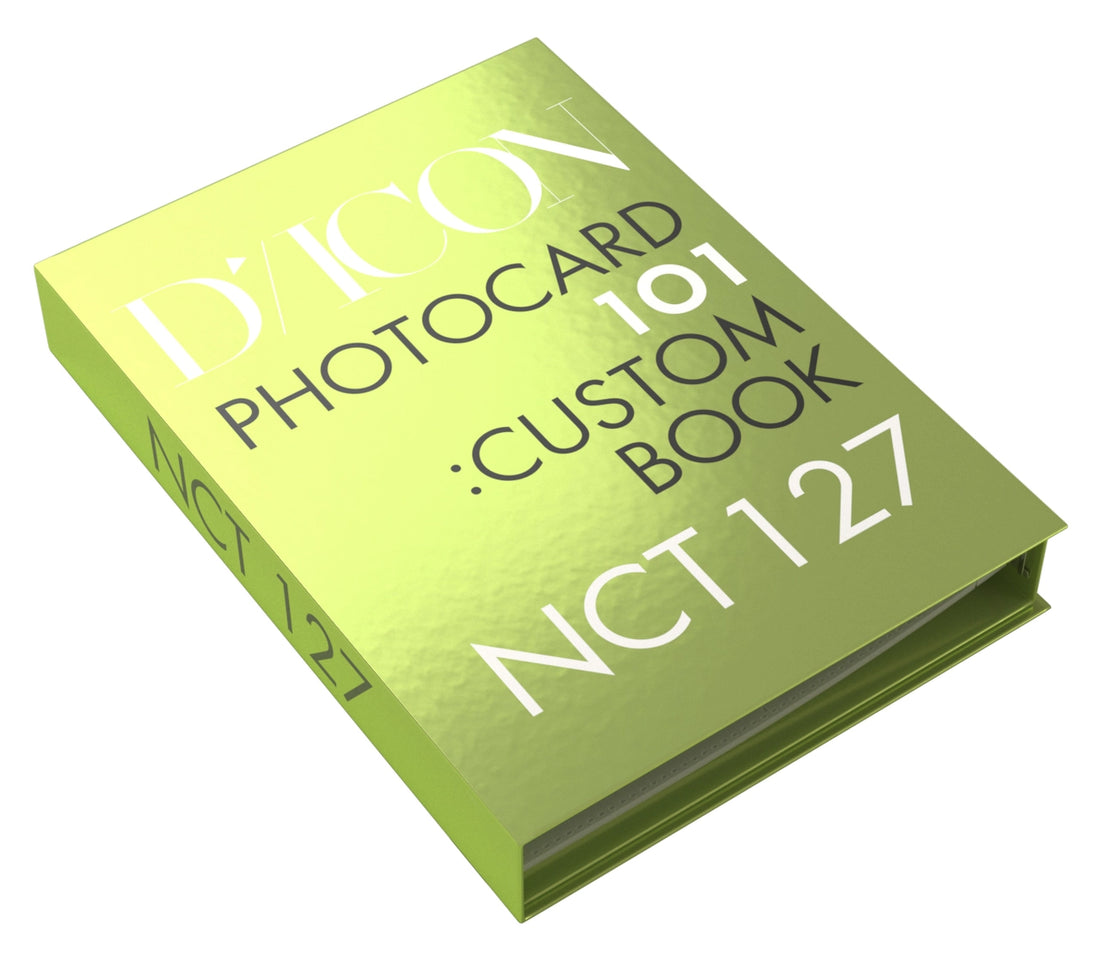 A green photocard binder with 'NCT 127' text on the cover, indicating it is a collection of official photocards from the KPOP group NCT 127.