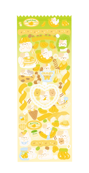 Kitty the Banana Lover Sticker Sheet