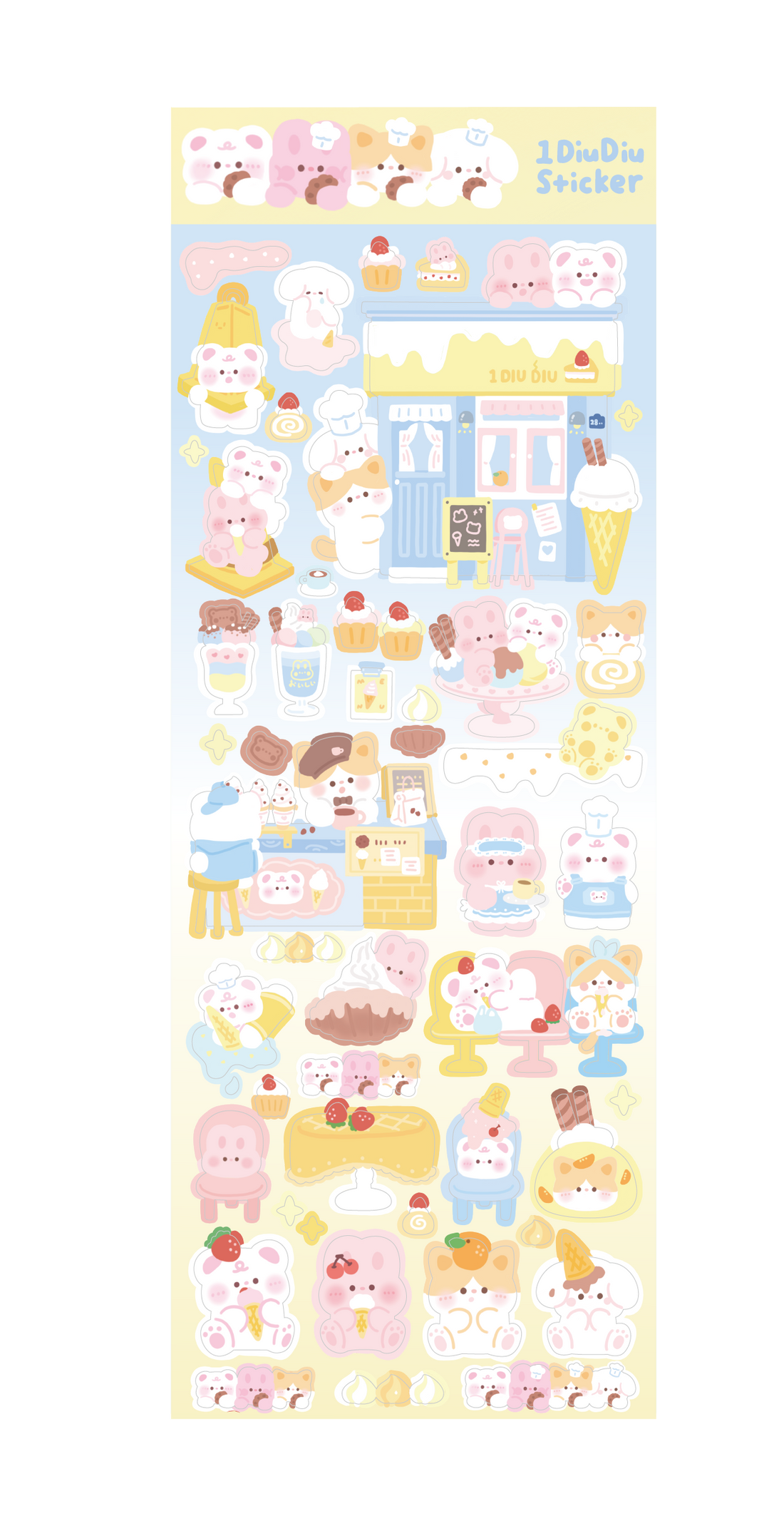 Ice Cream Shop Sticker Sheet