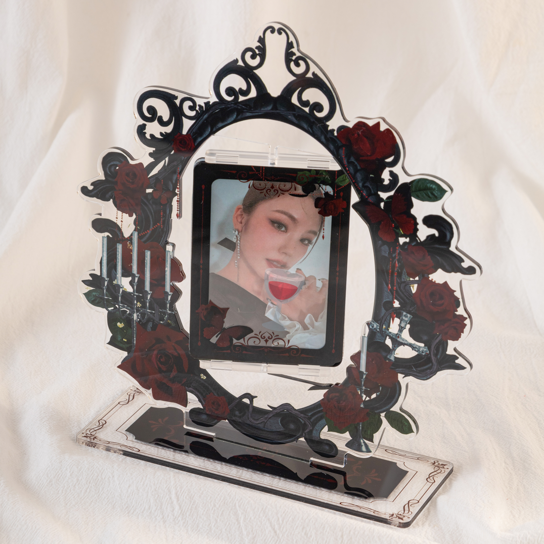 Spinning Photocard Display - Midnight Bloom