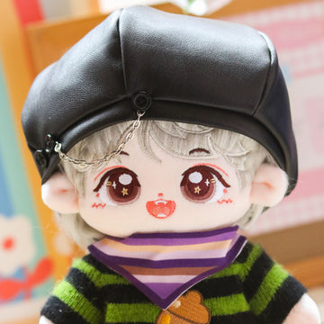 Plushie Accessories - Leather Beret + Scarf Set