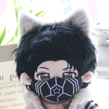 Plushie Accessories - Wolf Ear Headband + Mask + Face Chain Set