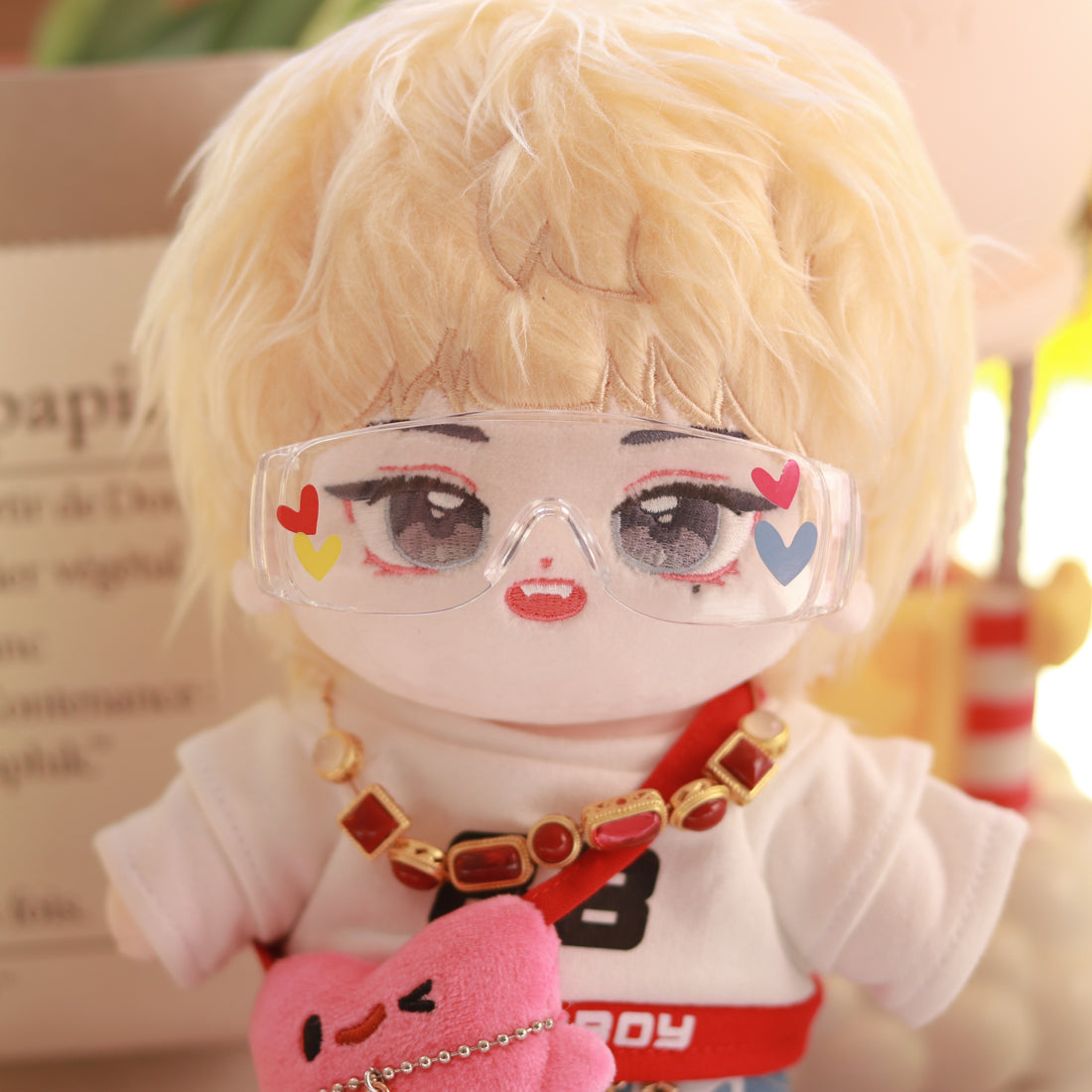 Plushie Accessories - Heart Plushie + Glasses Set