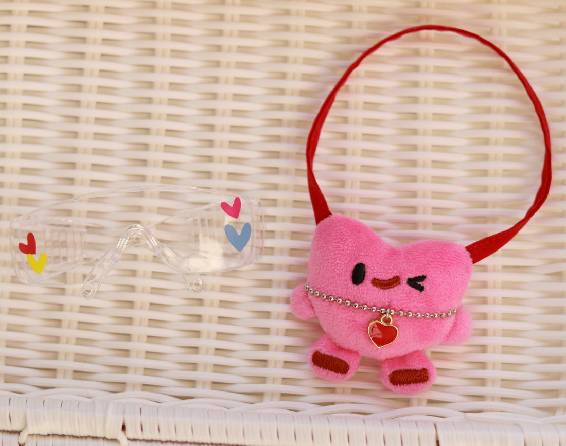 Plushie Accessories - Heart Plushie + Glasses Set