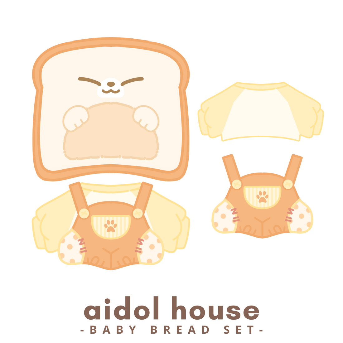 Plushie Clothing - Baby Bread Set