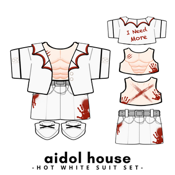 Plushie Clothing - Hot White Suit Set