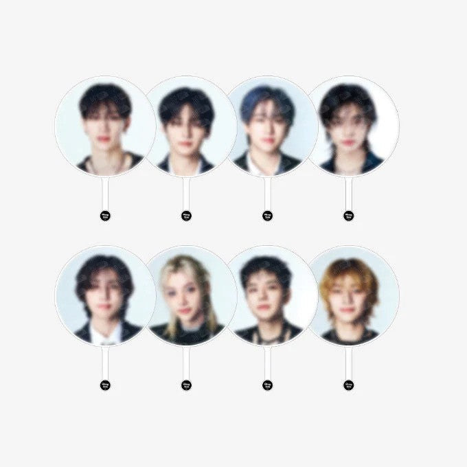 Group photo of all Stray Kids Dominate image pickets displayed together
