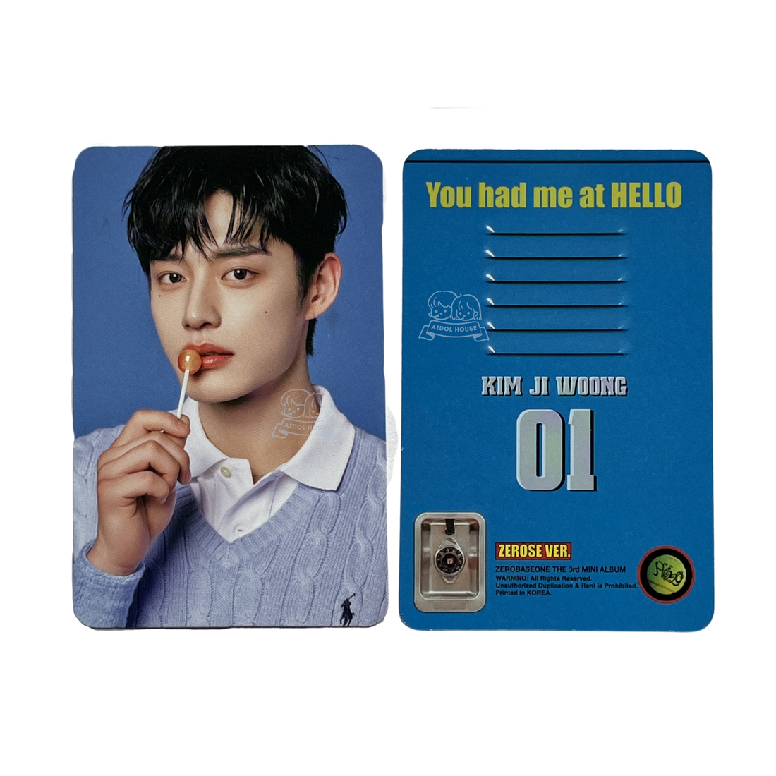 Kim Ji Woong Official Photocard [You had me at HELLO]