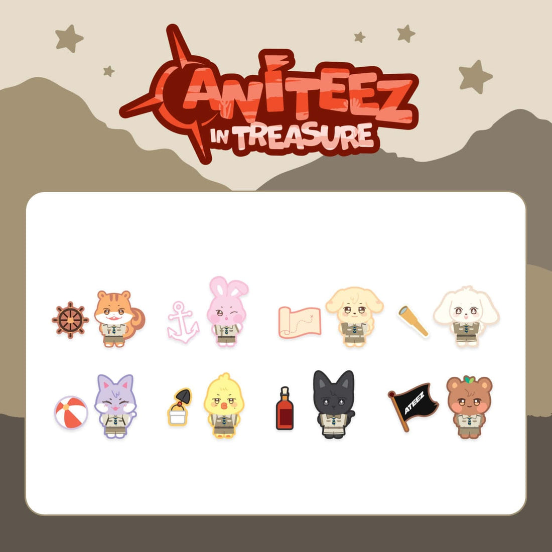 ANITEEZ IN TREASURE OFFICIAL MD [STITCH WAPPEN SET]