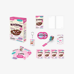 BLACKPINK 2023 debut anniversary cereal deco kit with collectible stickers and decorative items