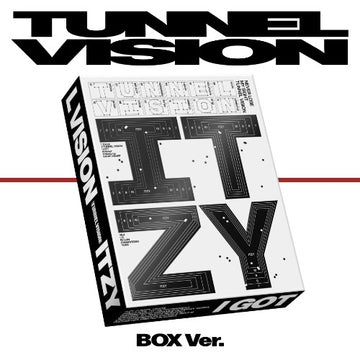 Album cover with 'Tunnel Vision' text and design elements on a white background