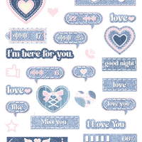 [PREORDER] Denim Sweetheart Acrylic Charm Set