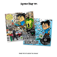 Album cover and contents for 'The Firstfruit [1st Full Album] [Square Flap Ver.]' featuring illustrated characters and a mix of colors.