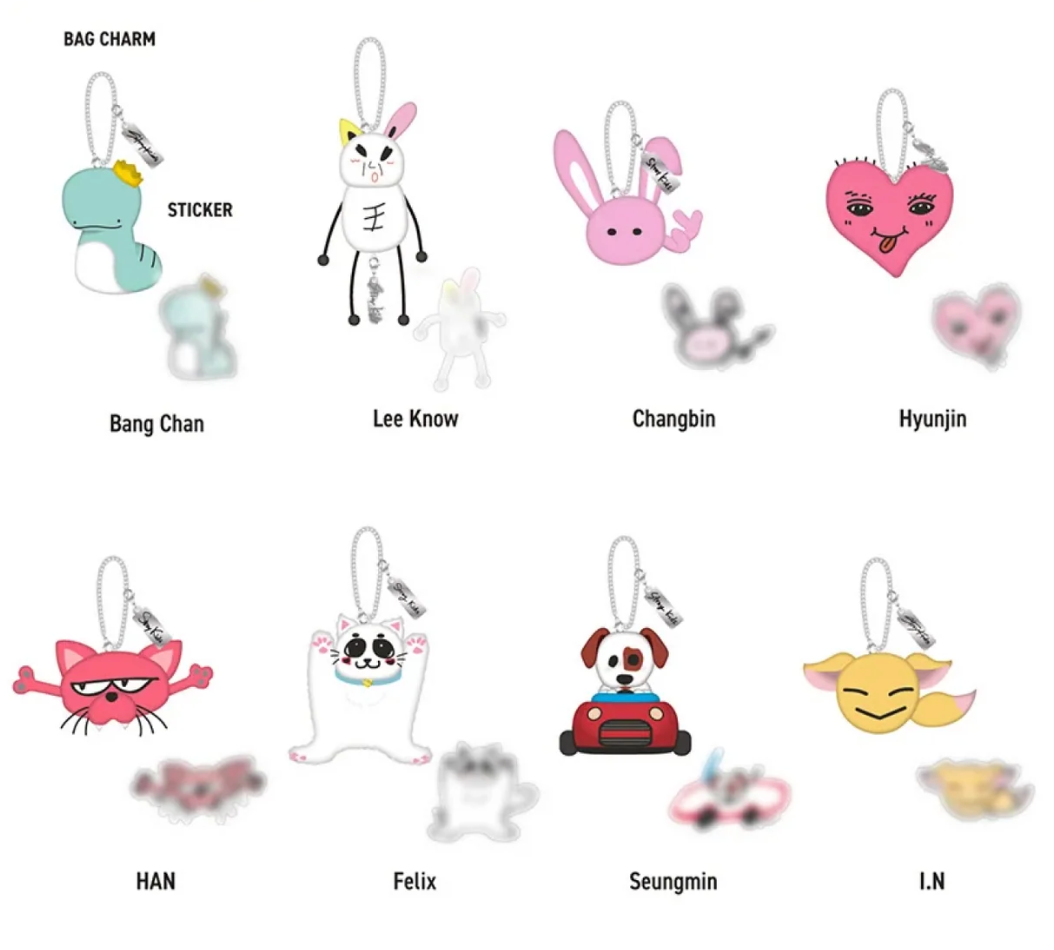 アイドル Stray Kids BAG CHARM ALL TYPES SET STRAY KIDS Fan アイドル Stray Kids BAG CHARM ALL TYPES SET STRAY KIDS Fan