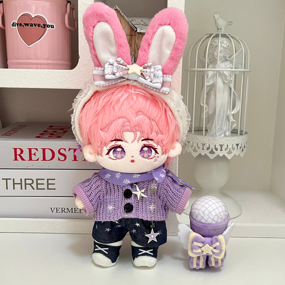 Plushie Accessories - Bunny Ear Headband + Necklace Set