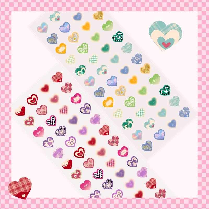 Gummy Hearts Sticker Sheet