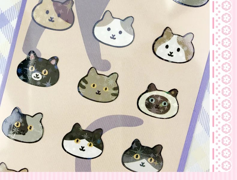 Kitty Heads Sticker Sheet