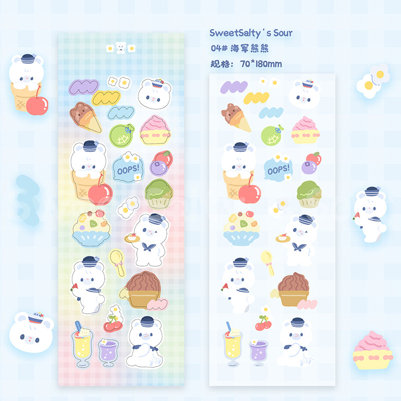 Sailor Bear Sticker Sheet