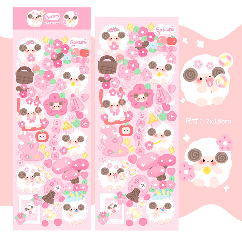 Sakura and Goat Sticker Sheet