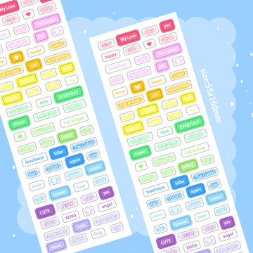 Candy Letters Sticker Sheet