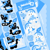 Bunny & Kitty Sailor Sticker Sheet