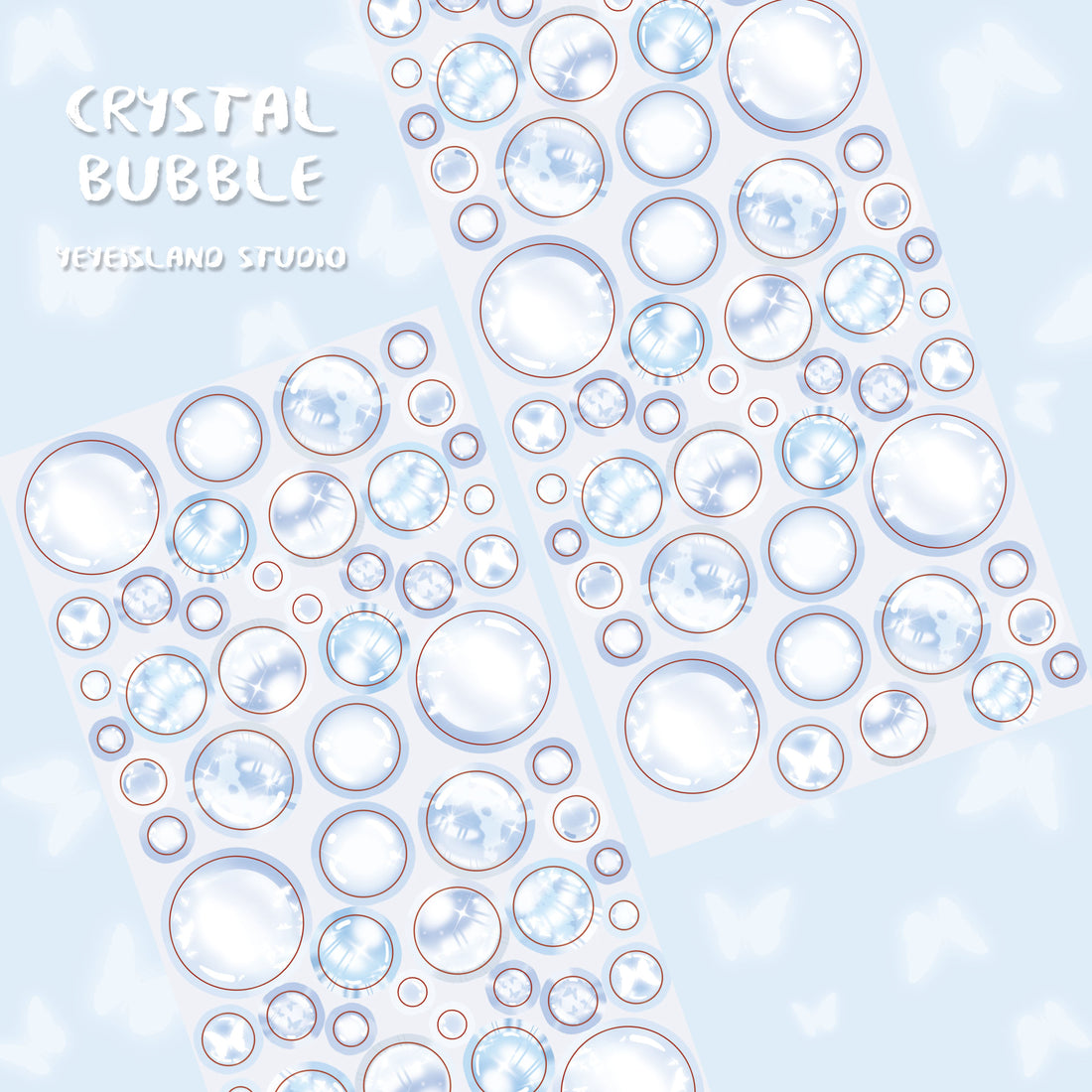 Crystal Bubble Sticker Sheet